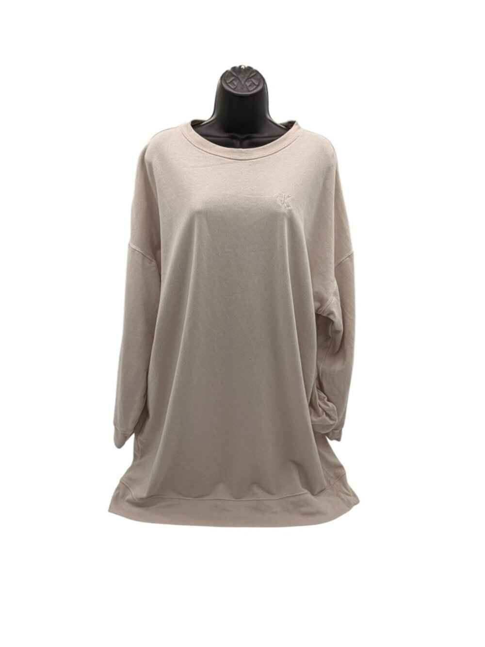 Calvin Klein Jeans Knee-Length Cream XL Sweatshirt